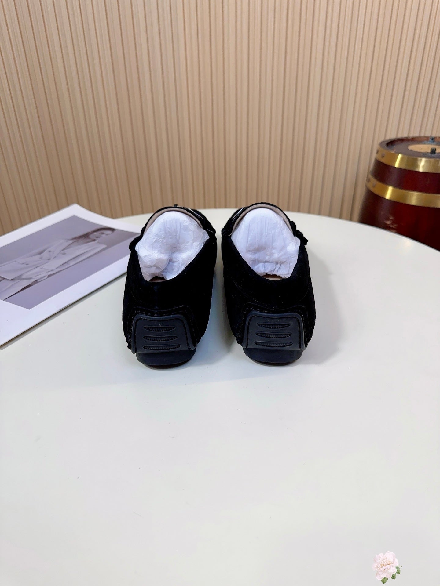 Damier Embossed Suede Driving Loafers