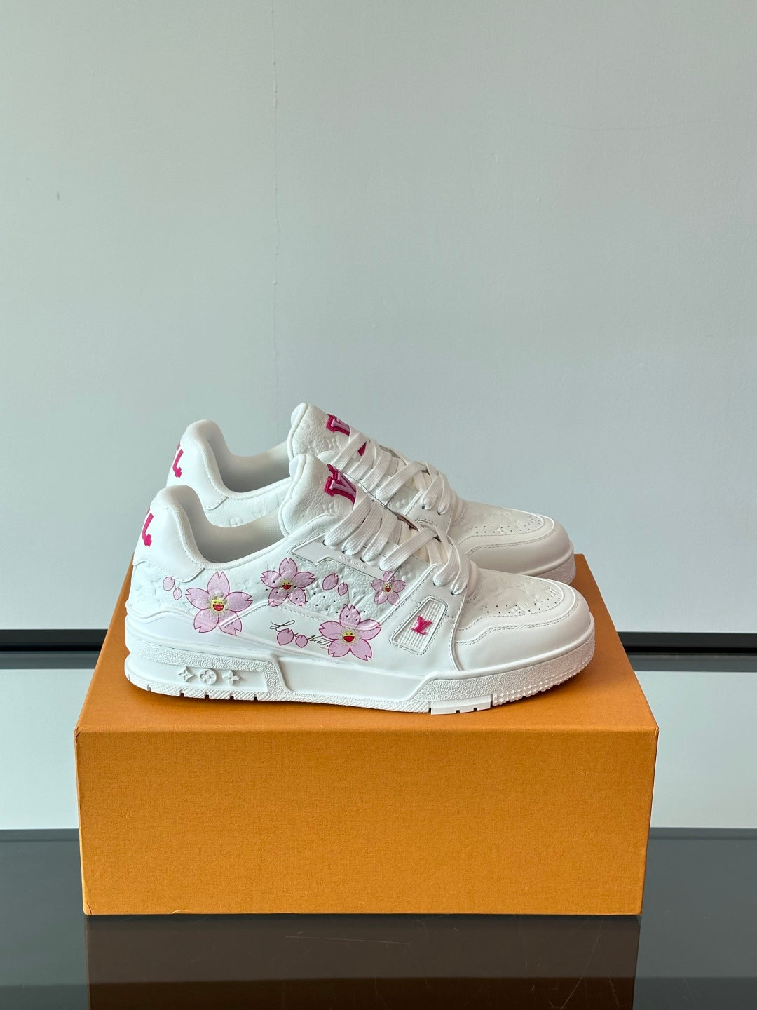 Cherry Blossom Collab Calfskin Sneakers