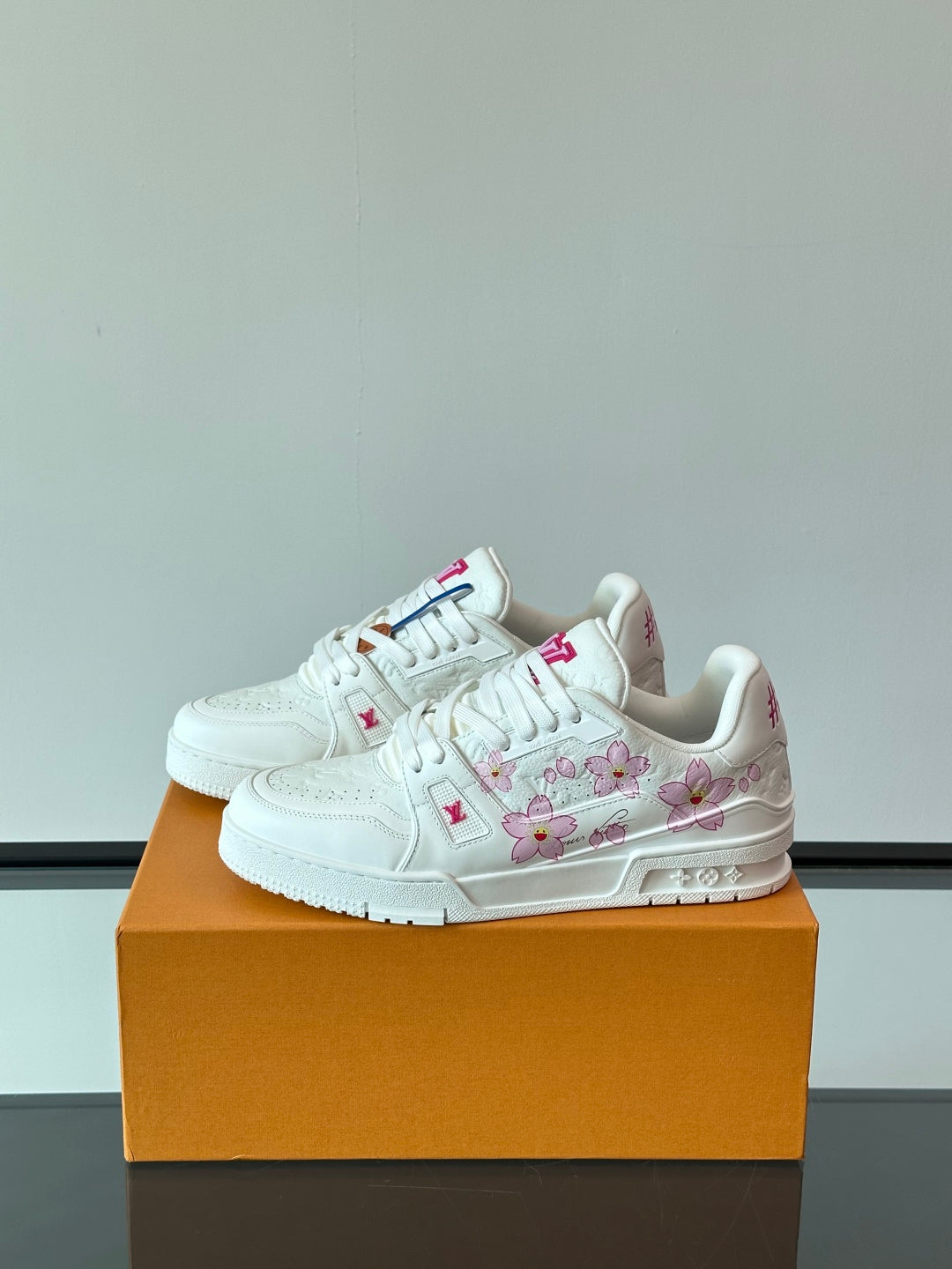 Cherry Blossom Collab Calfskin Sneakers