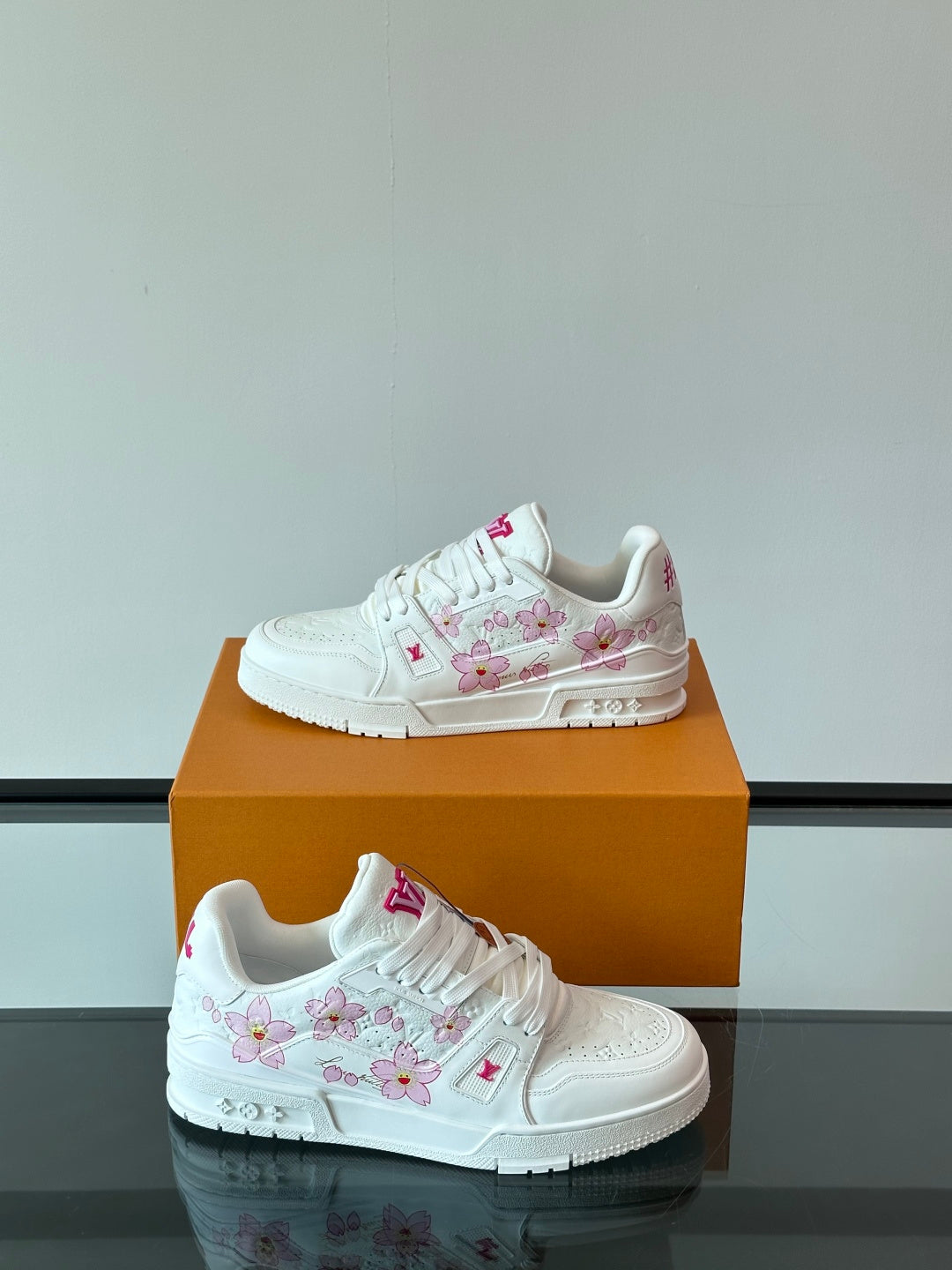 Cherry Blossom Collab Calfskin Sneakers