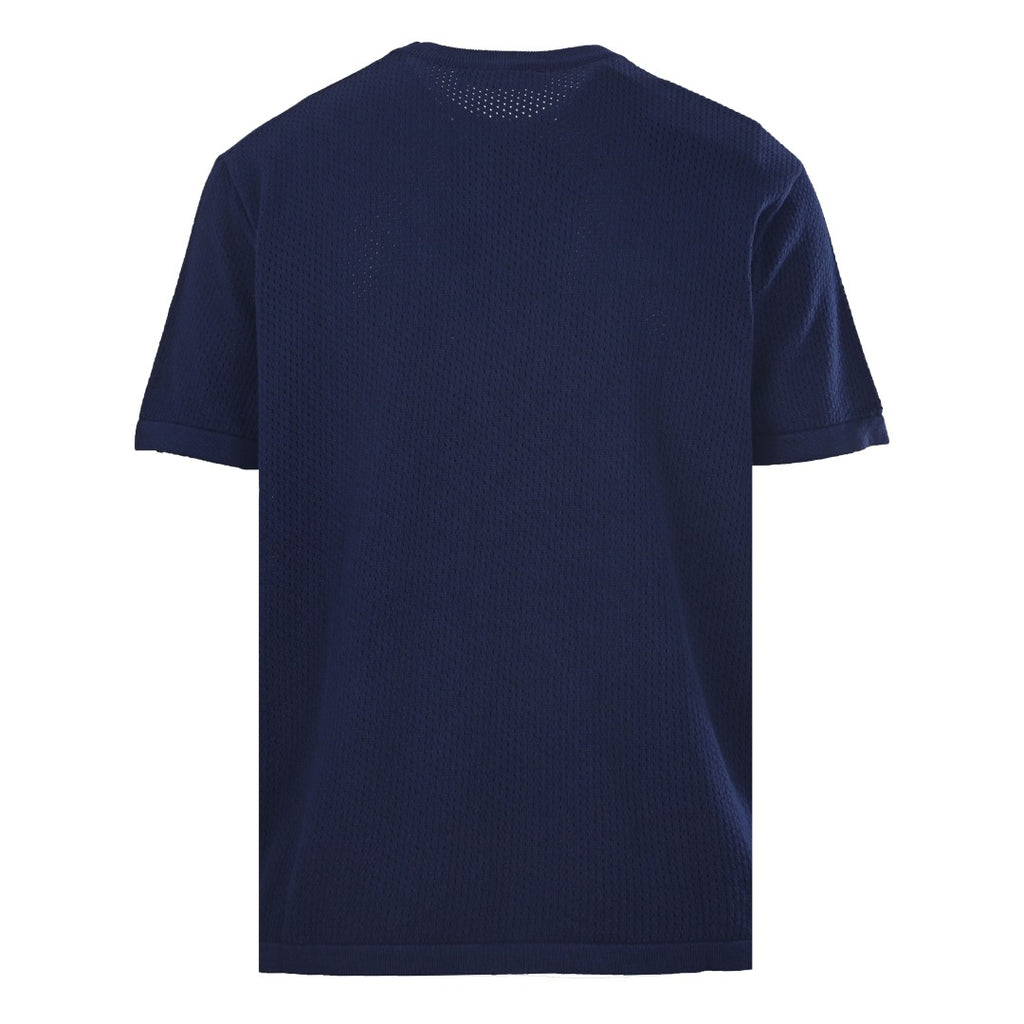 Open-Knit Monogram Jacquard Short Sleeve Tee