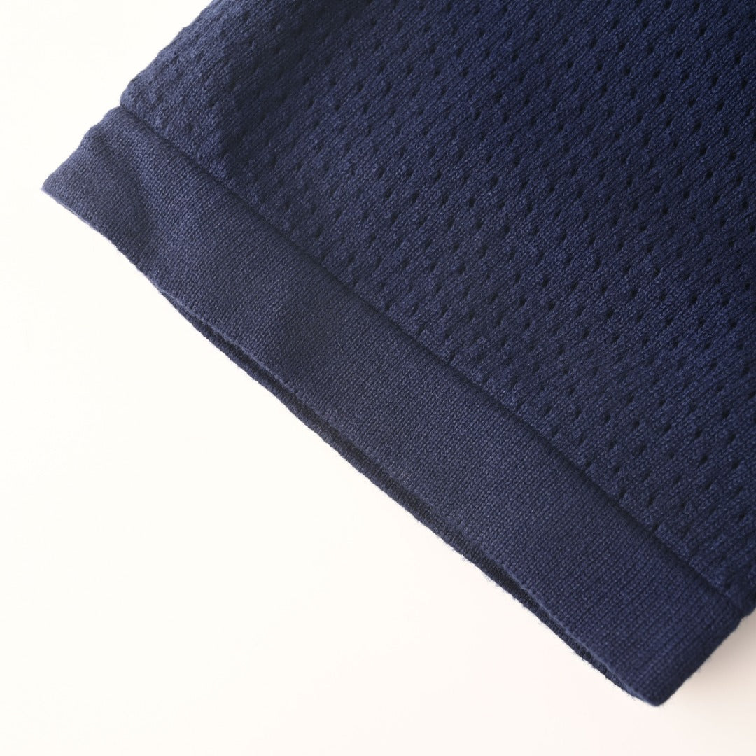 Open-Knit Monogram Jacquard Short Sleeve Tee