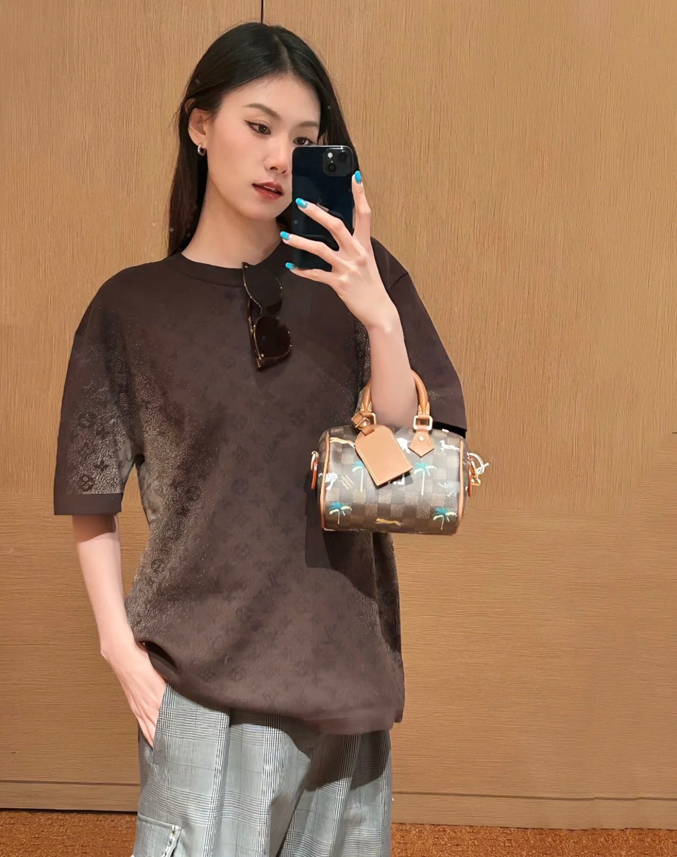 Monogram Gradient Jacquard Knit Short Sleeve Tee