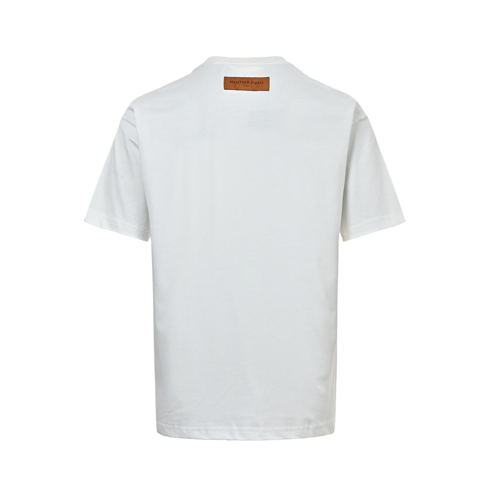 Beaded Logo Embroidered Short Sleeve Tee