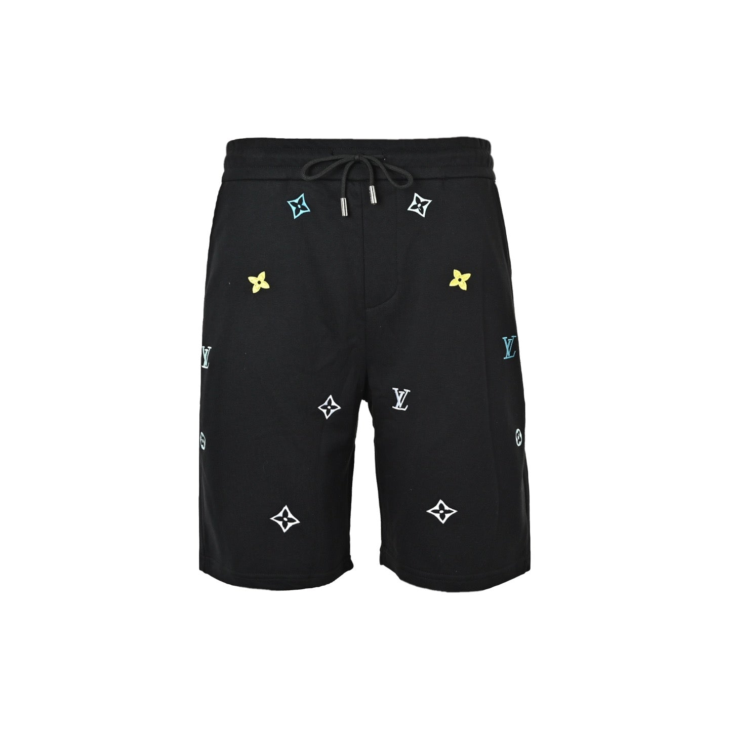 Embroidered Monogram Shorts