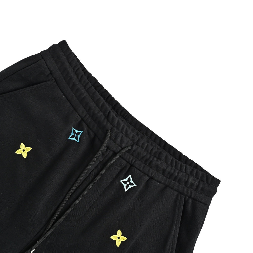 Embroidered Monogram Shorts