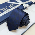 Dior Style Men's Oblique Geometric Silk Tie - Detail Image 6