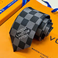 Louis Vuitton Style Men's Damier Check Silk Tie - Main Image