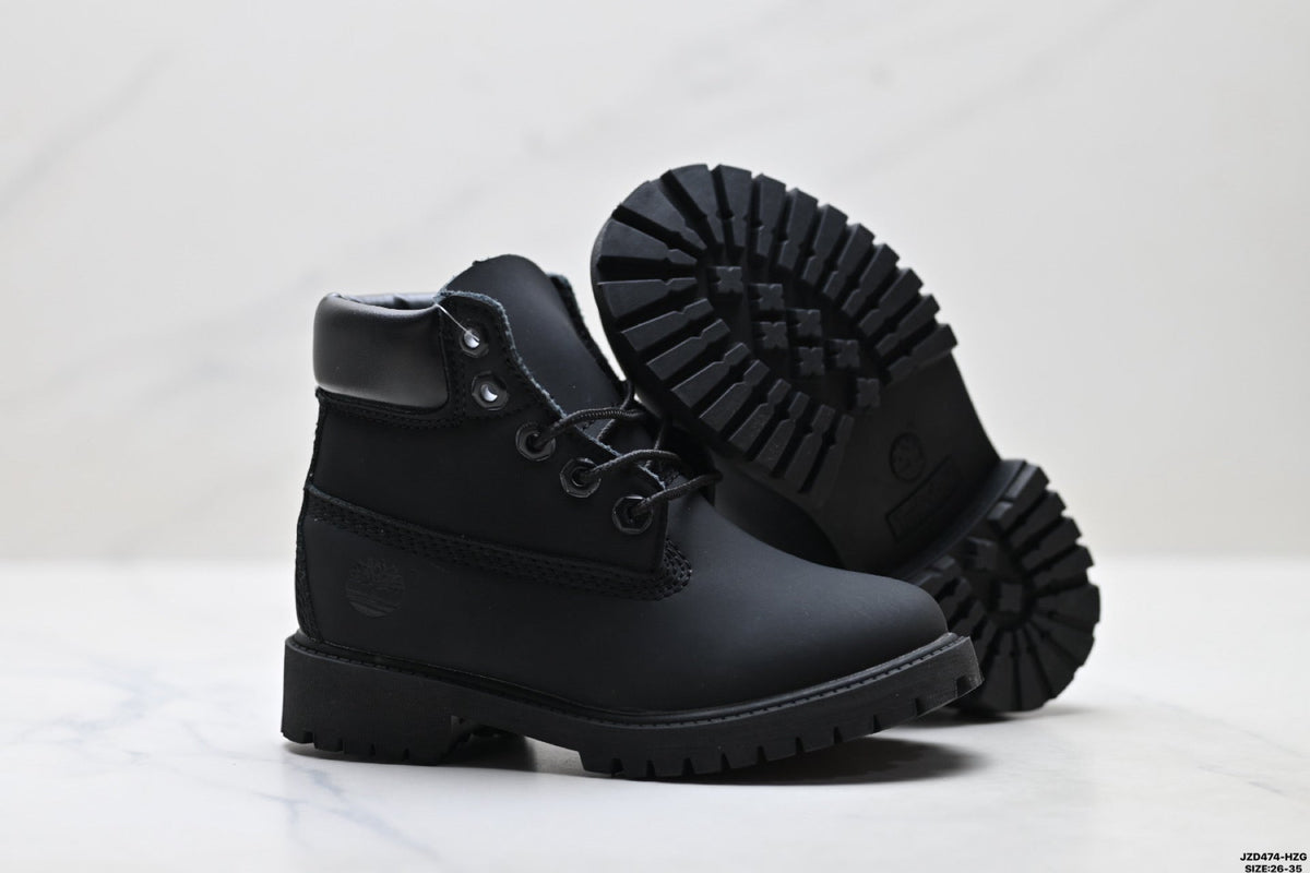 Timberland Black Kids Premium Leather Boot - detail image 5