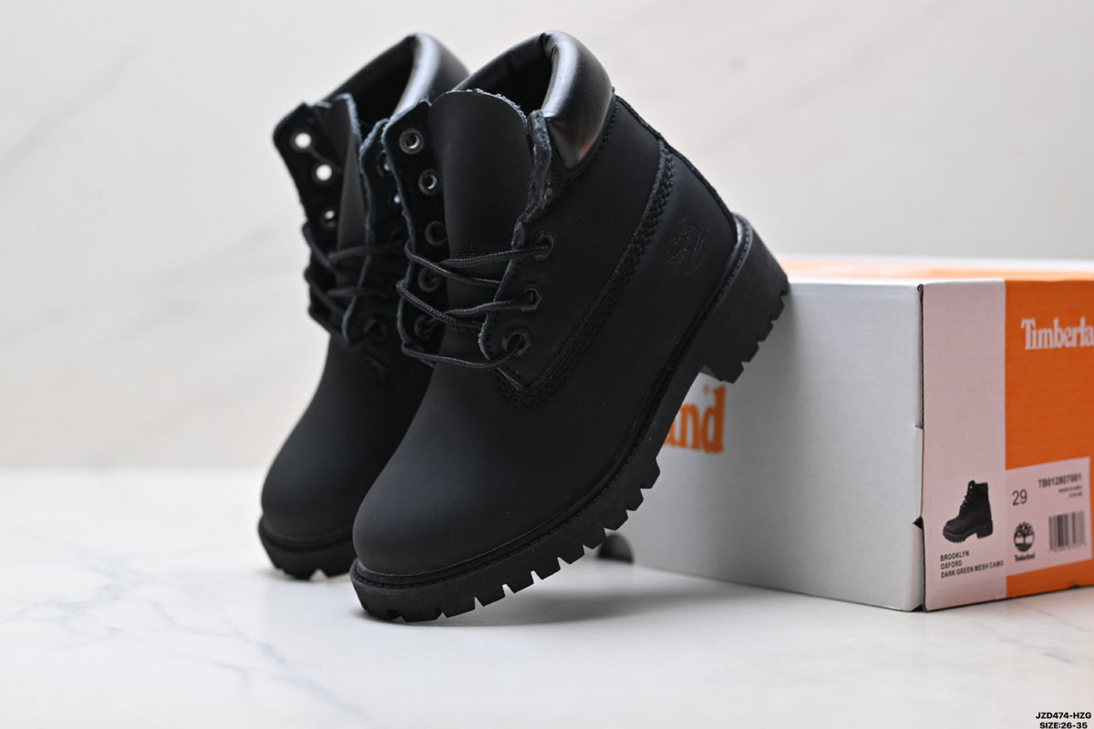 Timberland Black Kids Premium Leather Boot - detail image 8