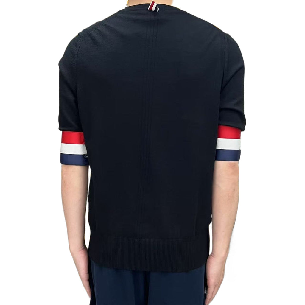 Red, white and blue cuffs T-shirt  TREND