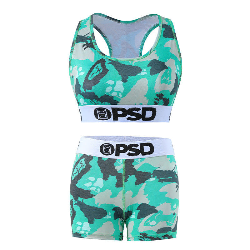PSD Style Aqua Camo Women's Athletic Set - detail view 4