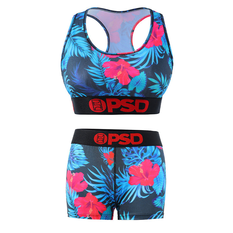 PSD Style Tropical Floral Women's Athletic Set - detail view 4
