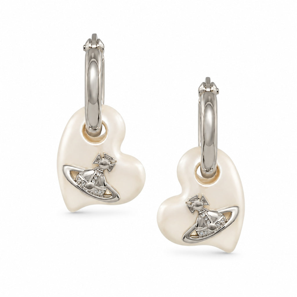 Vivienne Westwood Orb Heart Earrings
