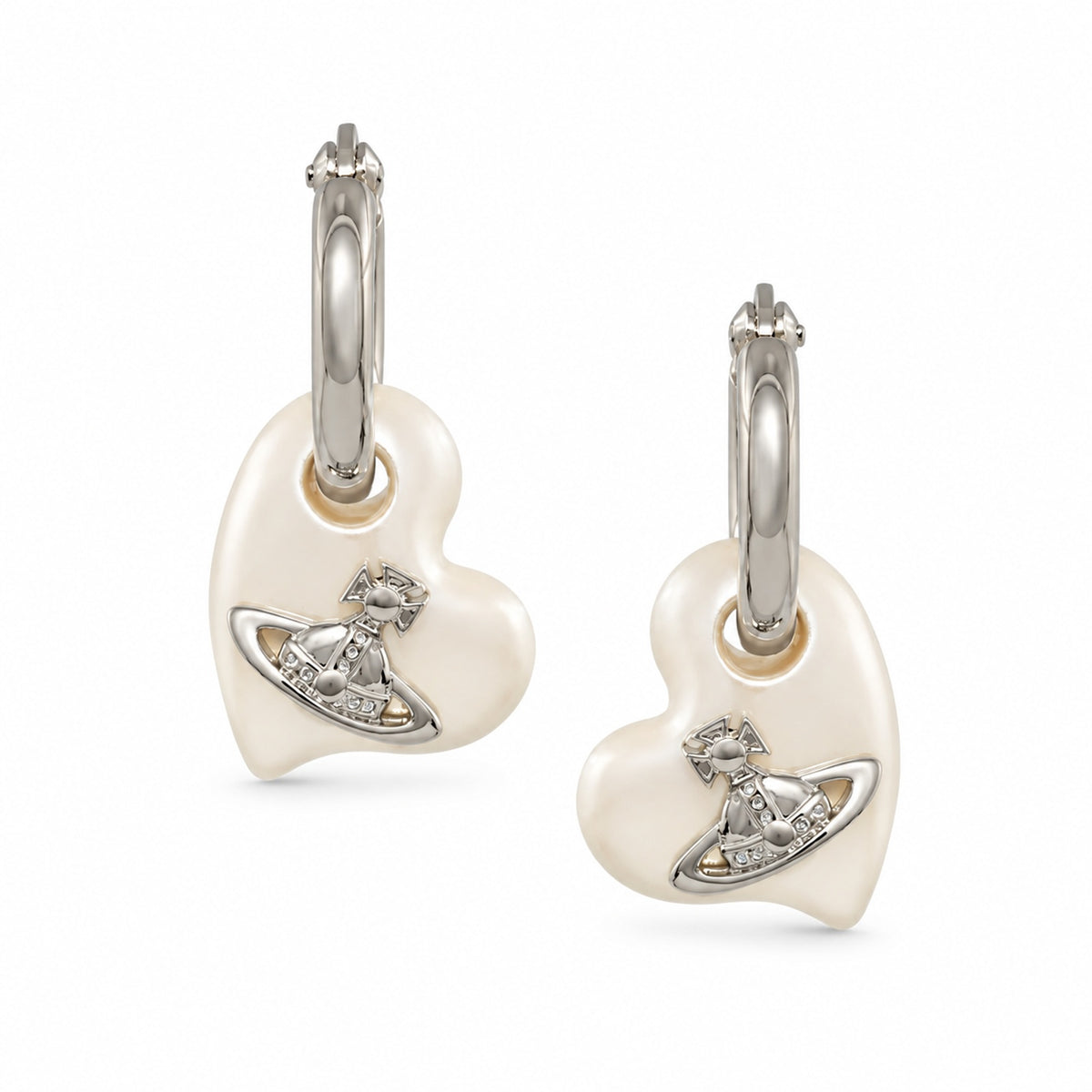 Vivienne Westwood Orb Heart Earrings