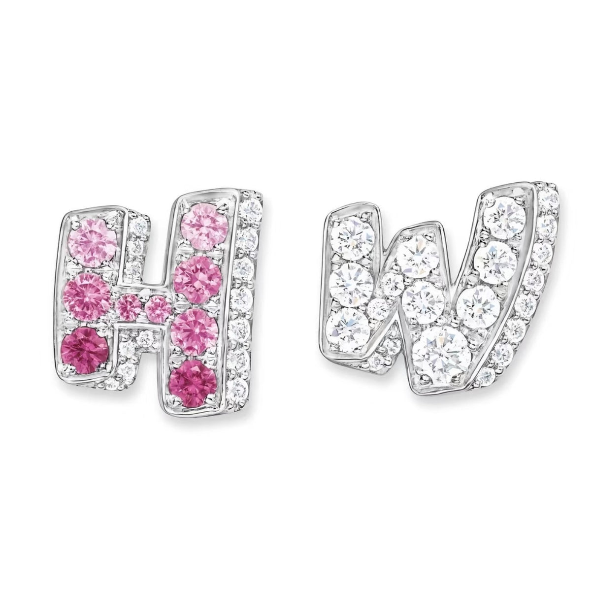 Harry Winston Style Lock Cubic Zirconia Earrings detail view 7