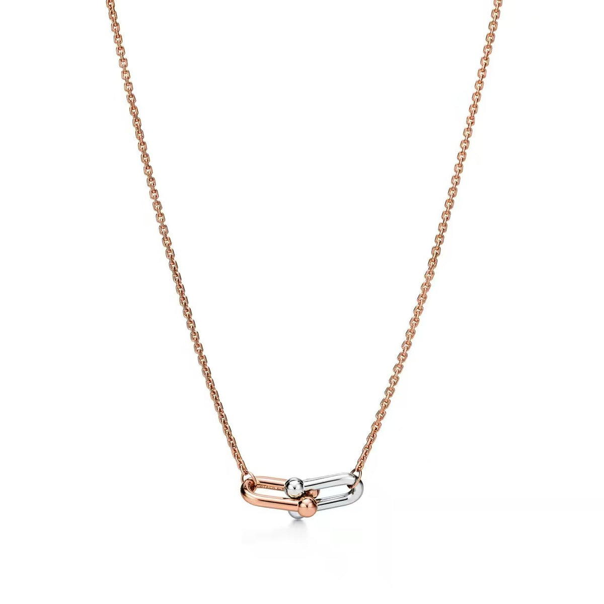Tiffany Style Horseshoe 18K Gold-Plated Necklace detail view 1