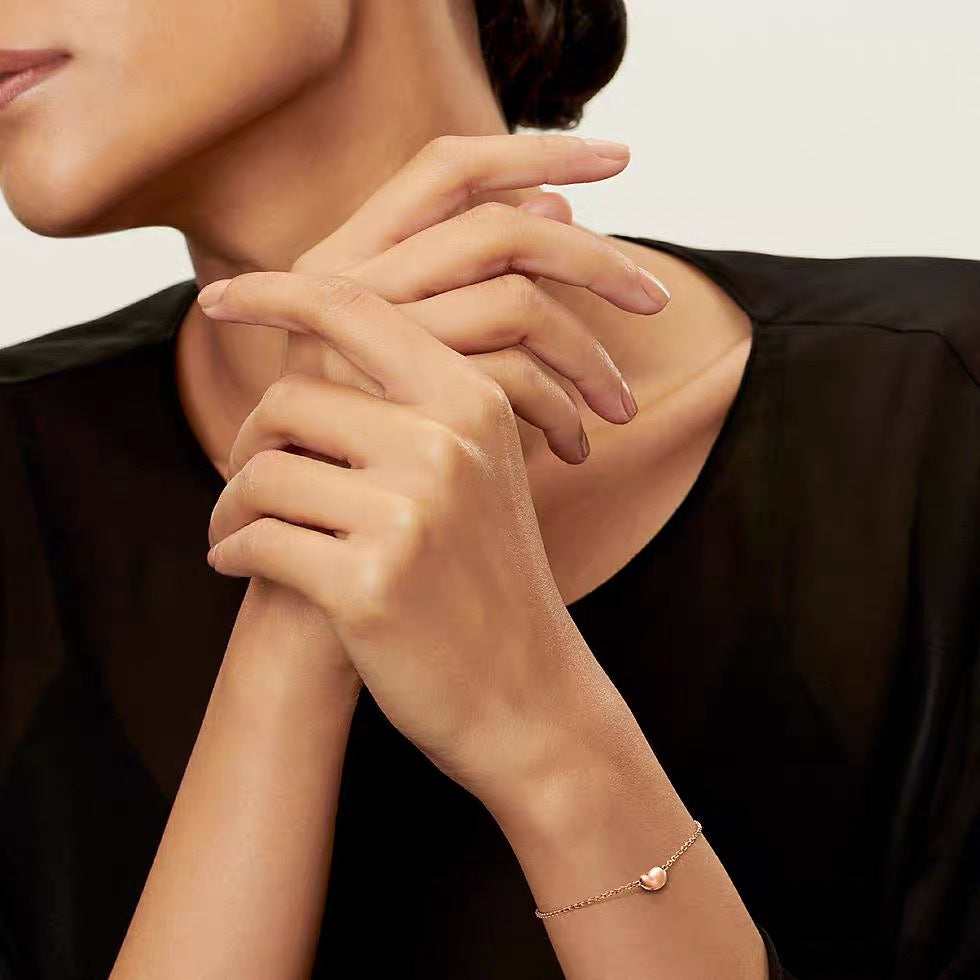 Tiffany Style Bead 18K Gold-Plated Bracelet detail view 3