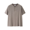 INFLATION Old Money Henley Short-Sleeve T-Shirt – Relaxed Loose Fit
