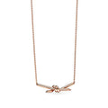 Tiffany Style Knot 18K Gold-Plated Necklace - Plain Rose Gold Tone