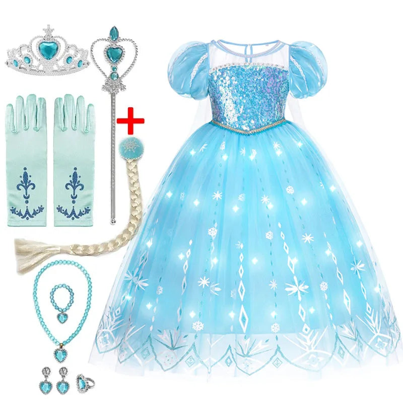 Model 2024 LED Light Up Elsa Princess Dress Costume - product view 7