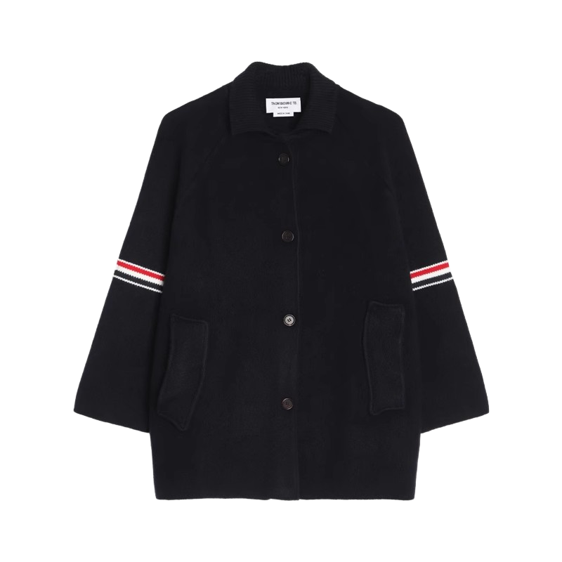 Unisex wool coat with webbing sleeves  TREND