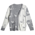 Unisex Stickman Dog Walking Cardigan THOM TREND