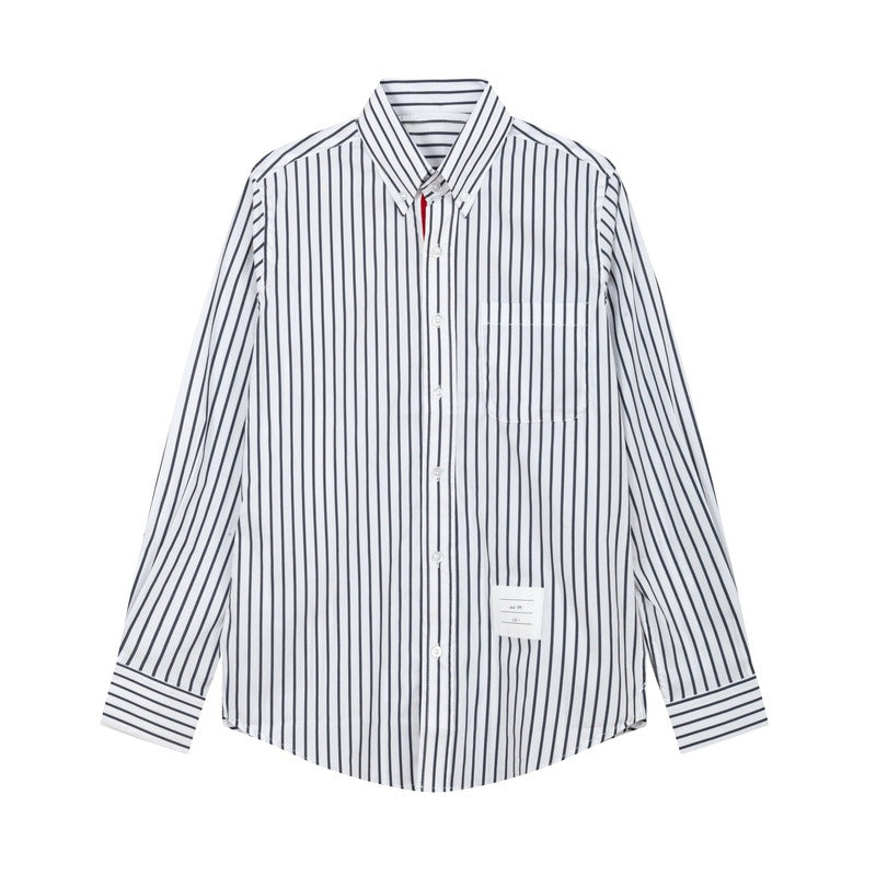 Blue and white patchwork shirt????¨¤?¨¤??¨º?  TREND