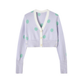 Four-Stripe Pink V-Neck Cardigan（副本） THOM TREND