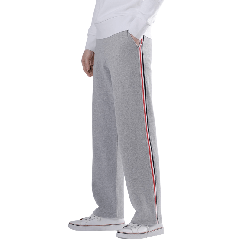 Unisex side webbing loose straight trousers  TREND
