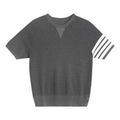Couple's round neck chest triangle four-bar T-shirt THOM TREND
