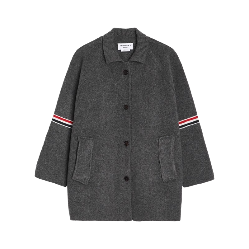 Unisex wool coat with webbing sleeves  TREND