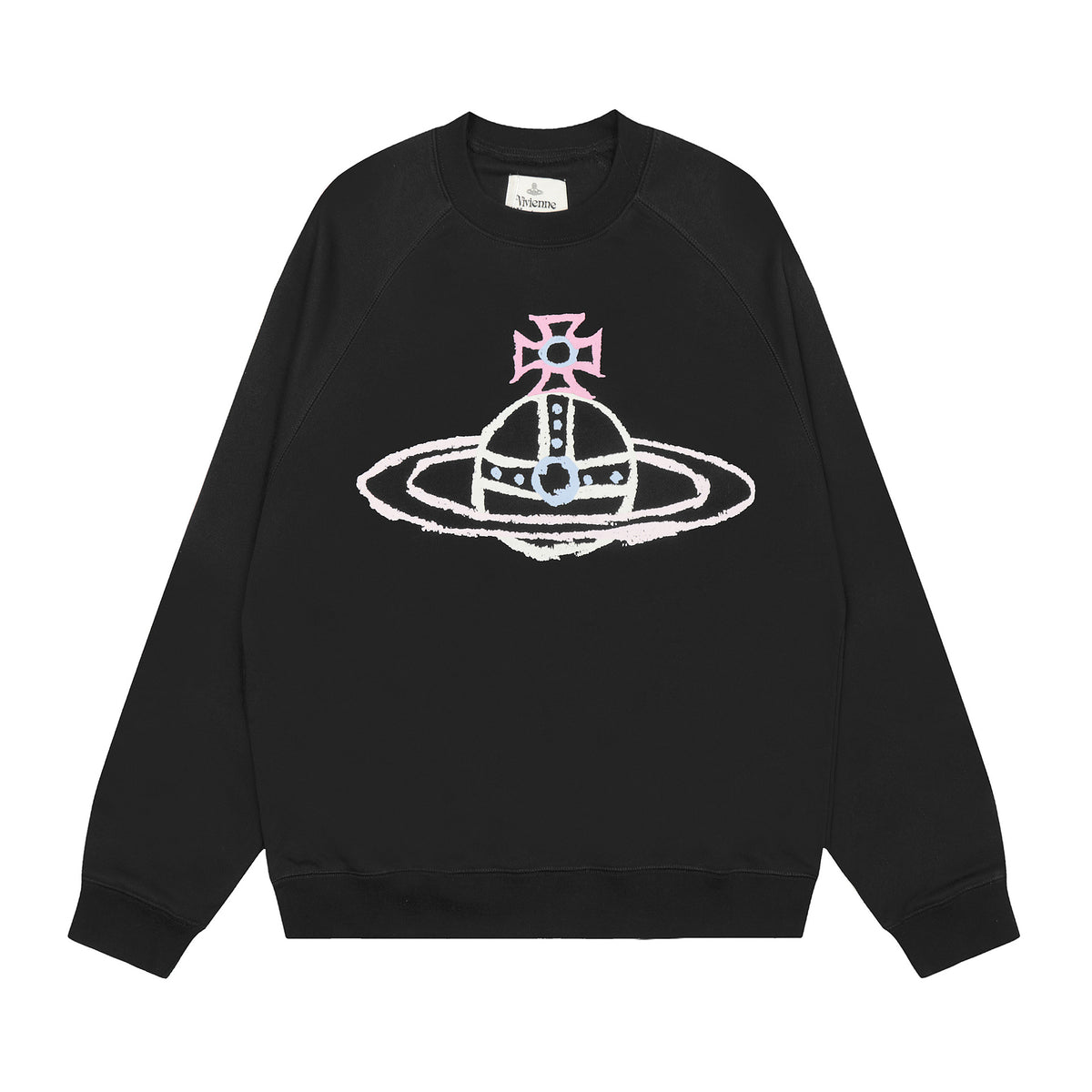 Vivienne Westwood Hand-Drawn Embroidered Graphic Long-Sleeve T-Shirt