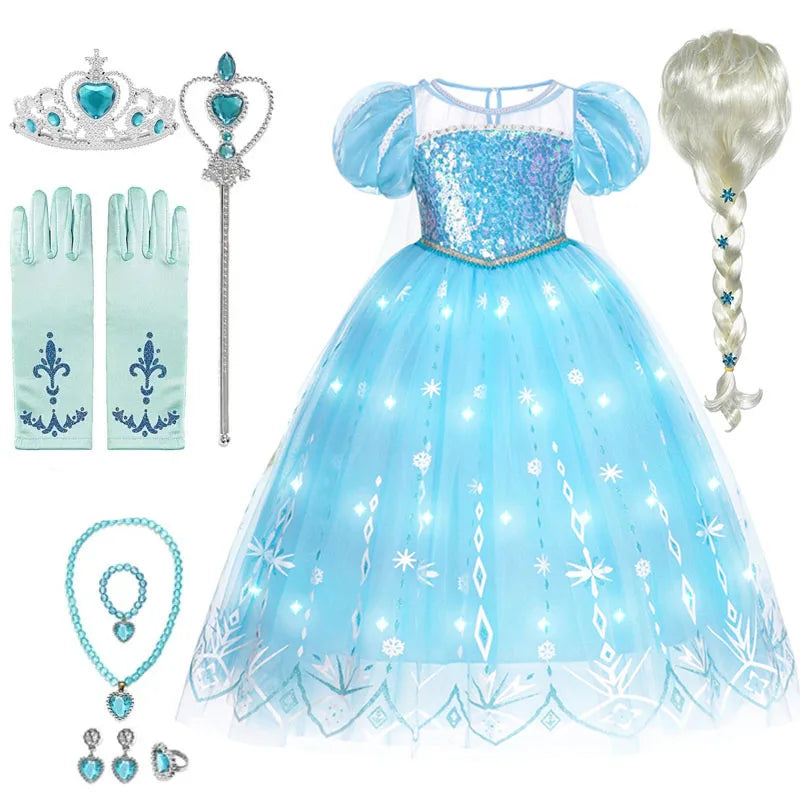 Model 2024 LED Light Up Elsa Princess Dress Costume - product view 9