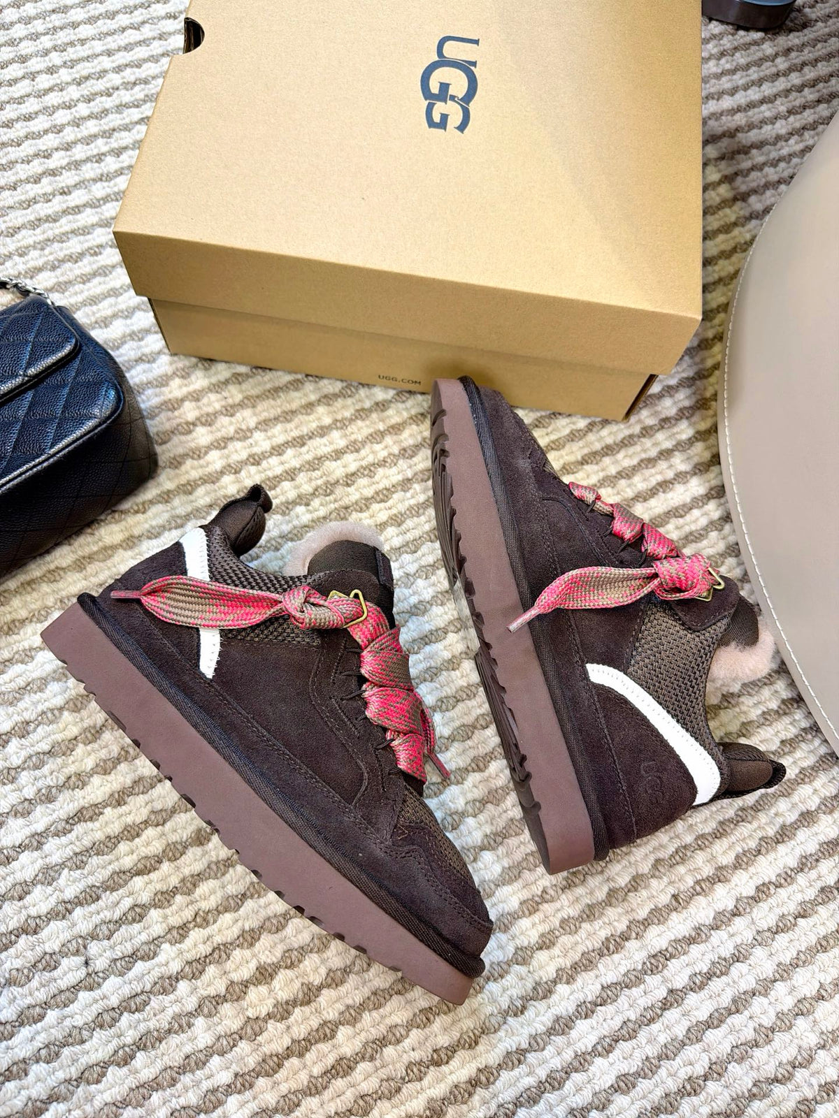 UGG Mauve Mel Suede Mesh Low-Top Shoes - product view 3