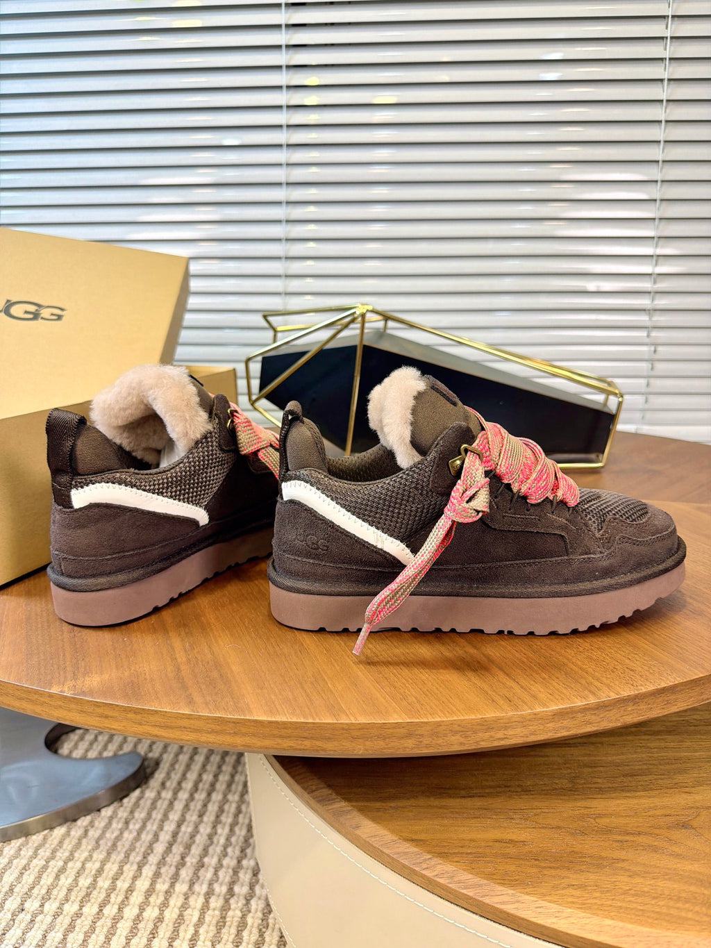 UGG Mauve Mel Suede Mesh Low-Top Shoes - product view 4