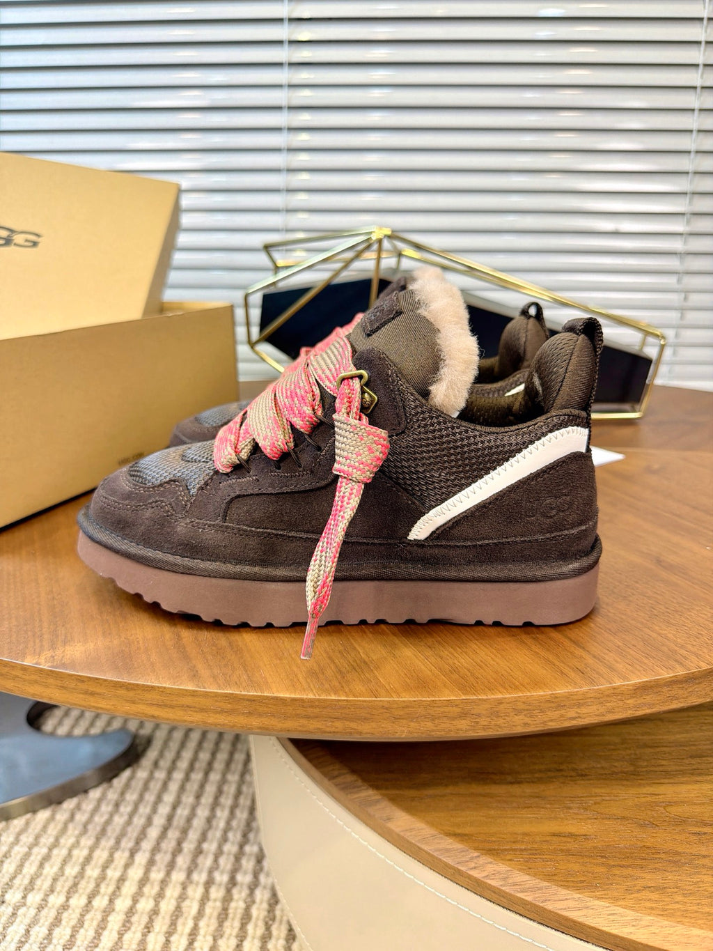 UGG Mauve Mel Suede Mesh Low-Top Shoes - product view 5