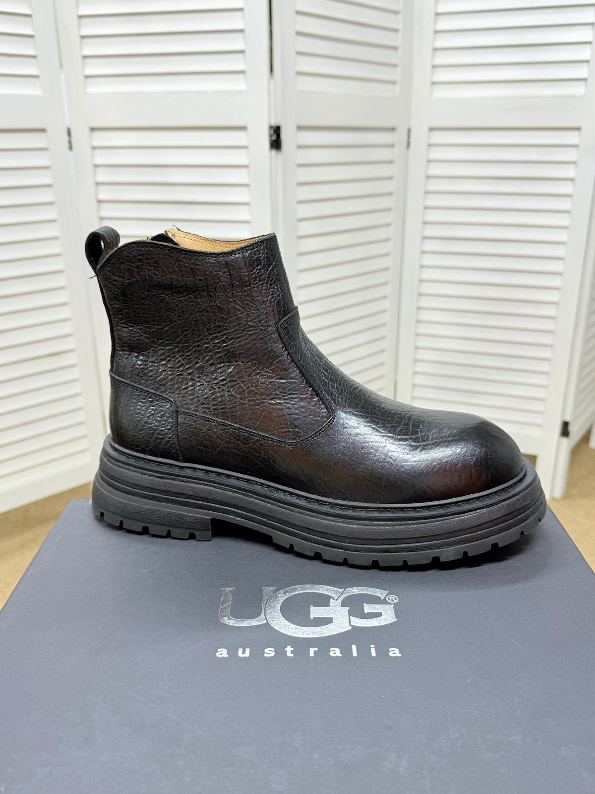 UGG Black Leather Chelsea Boots - product view 5