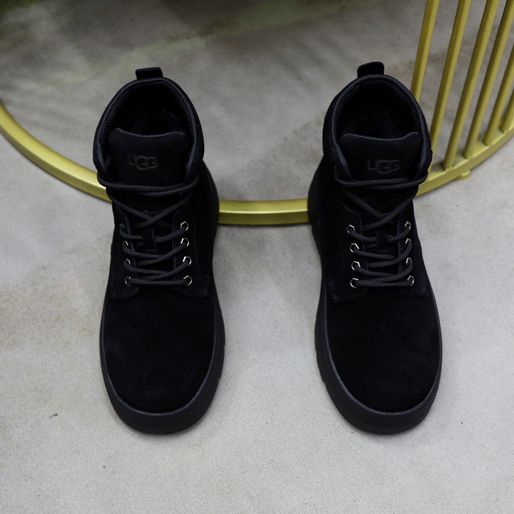 UGG Black Nubuck Lace-Up Winter Boots - product view 5