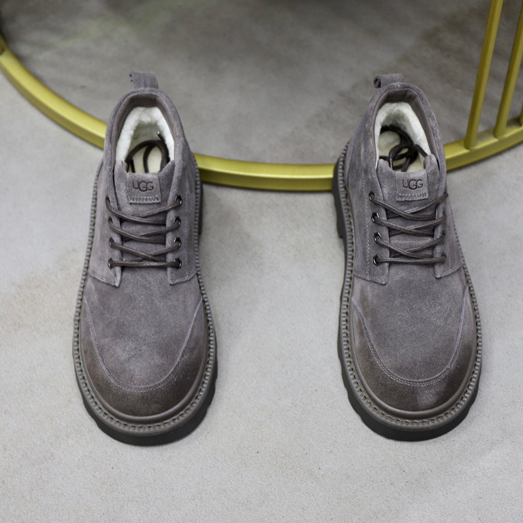 UGG Gray Suede Lace-Up Casual Shoes - product view 4