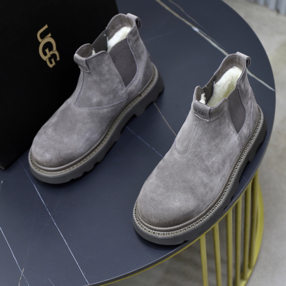 UGG Gray Suede Chelsea Casual Shoes - product view 3