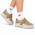 UGG Beige Strap Platform Casual Shoes - side-angle hero view