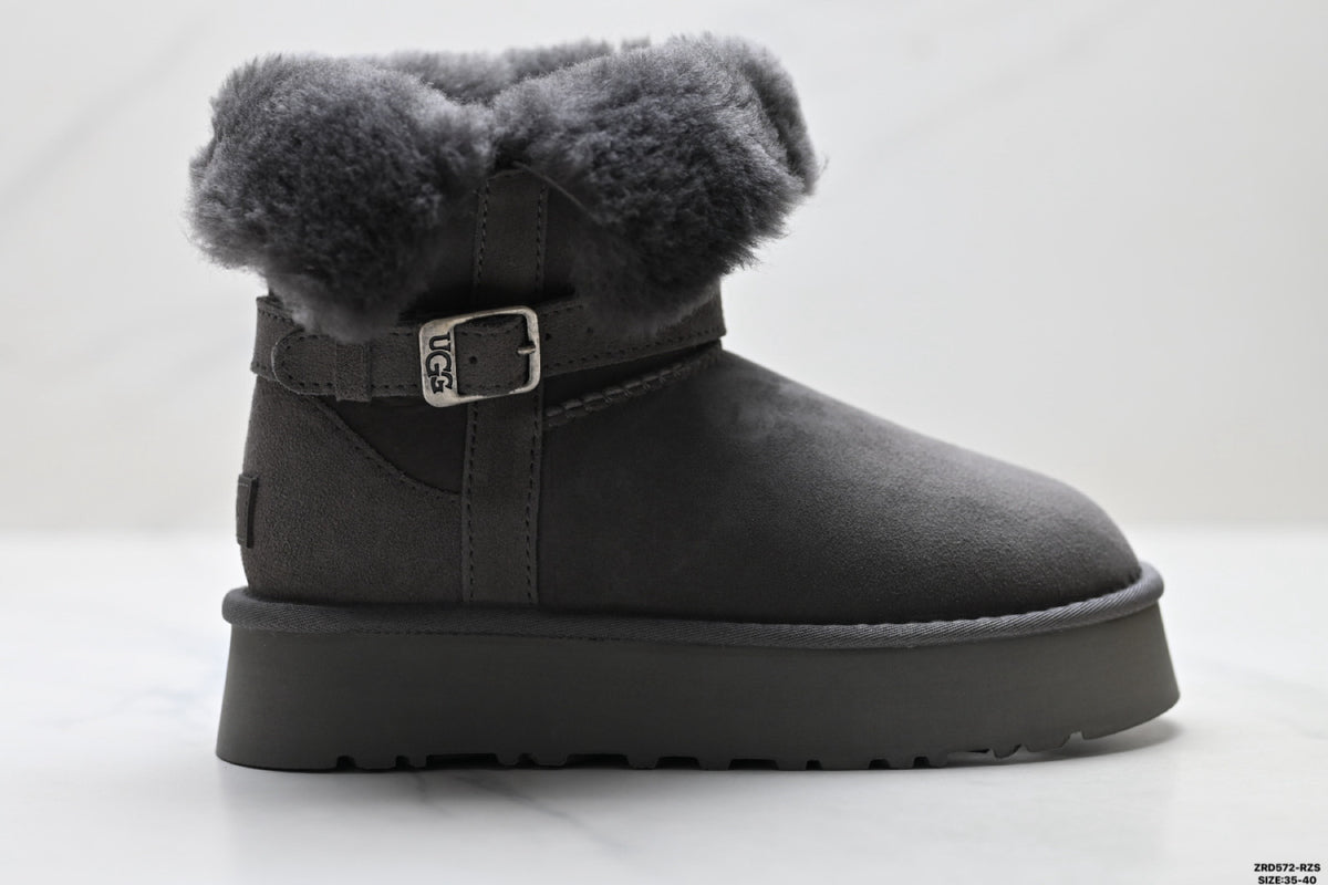 UGG Classic Mini Heritage Fluff Buckle Boots - product image 2