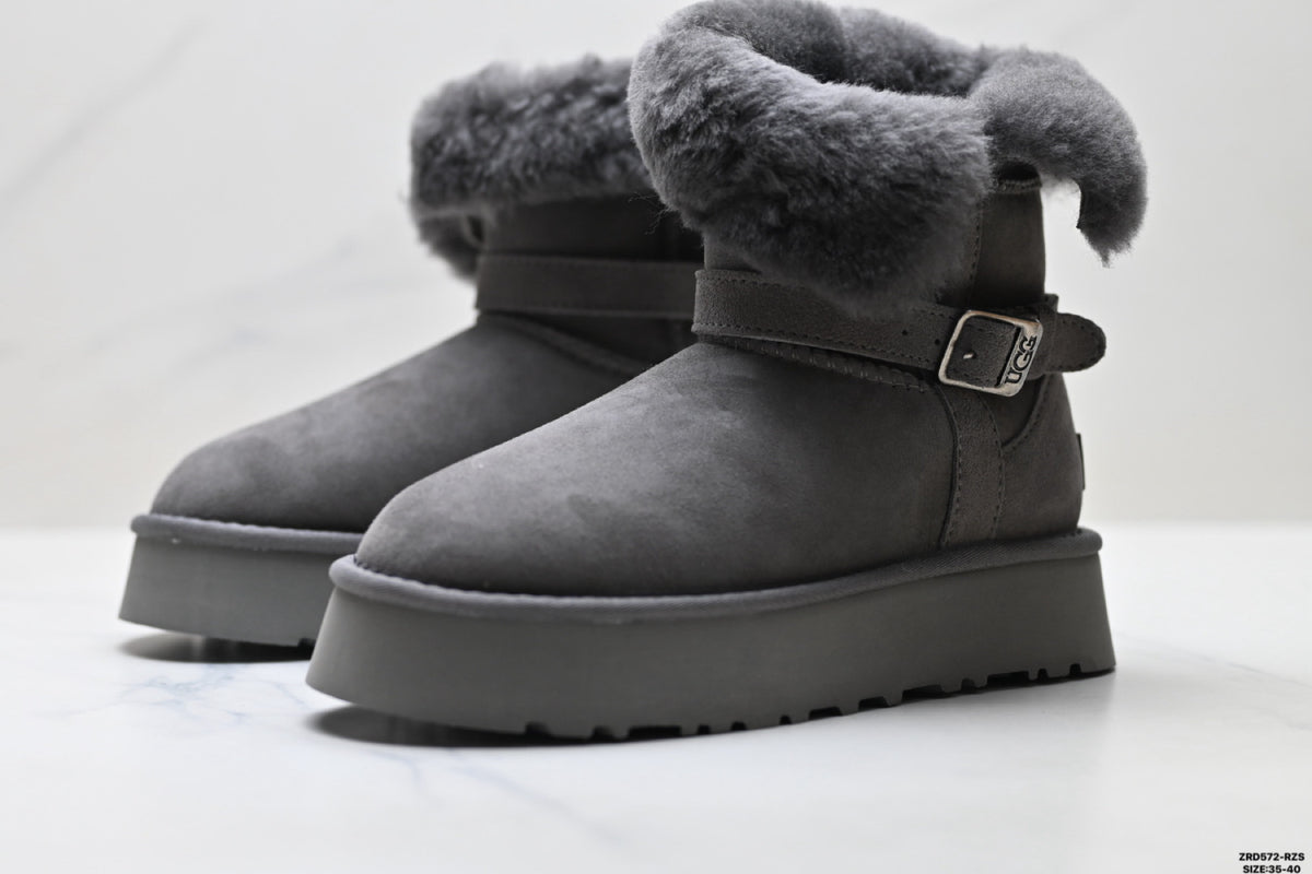 UGG Classic Mini Heritage Fluff Buckle Boots - product image 5