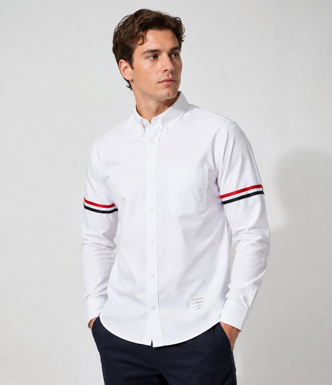 Classic Four-Bar Oxford Dress Shirt