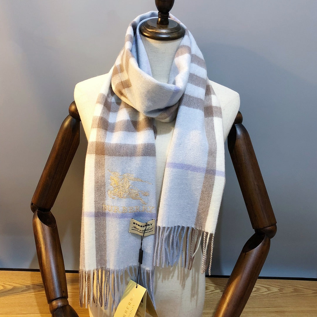Burberry Style Classic Plaid Fringe Scarf product detail 6