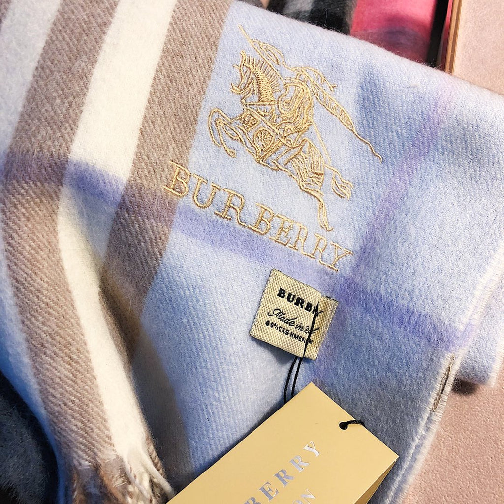 Burberry Style Classic Plaid Fringe Scarf product detail 8