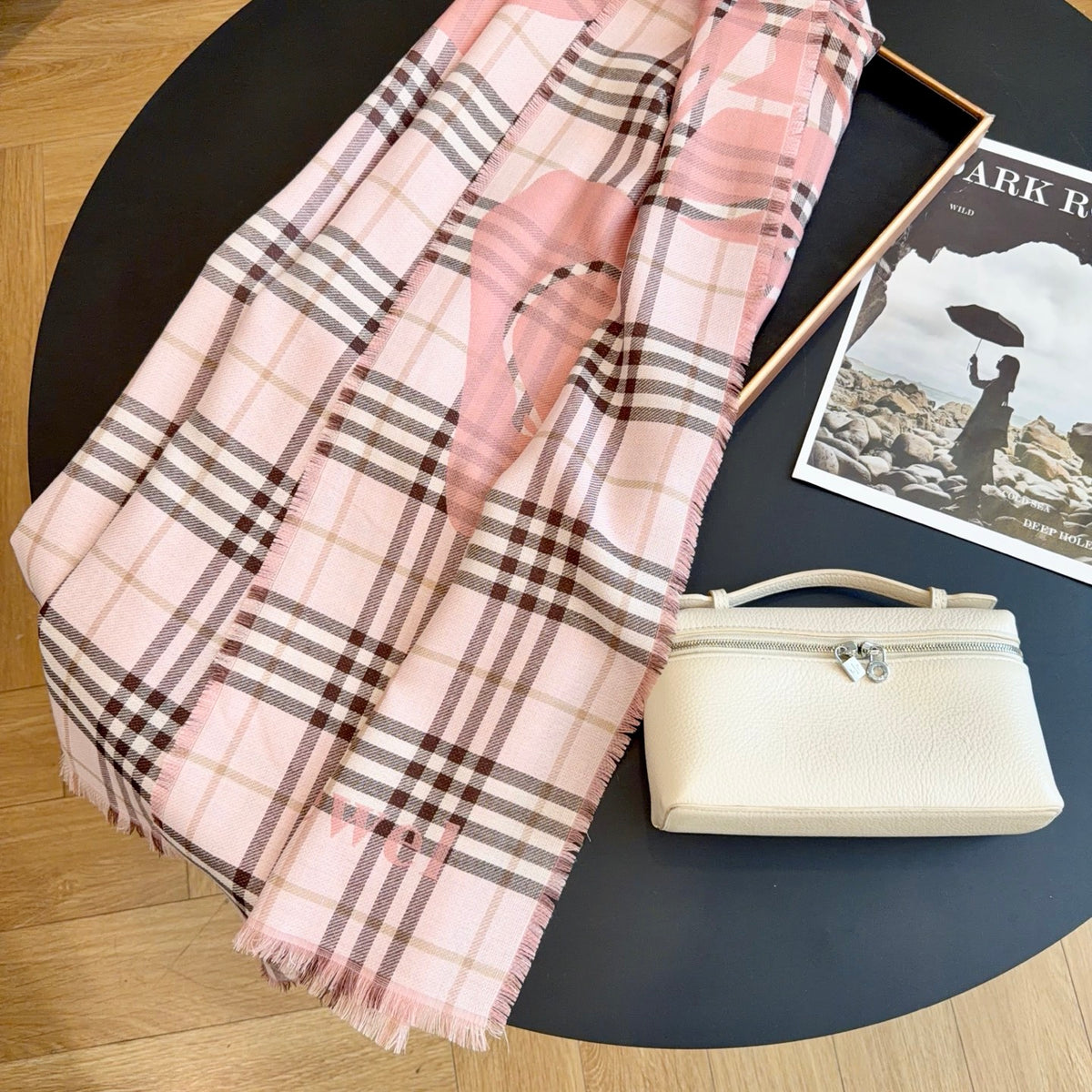 Burberry Style Classic Plaid Fringe Scarf product detail 6