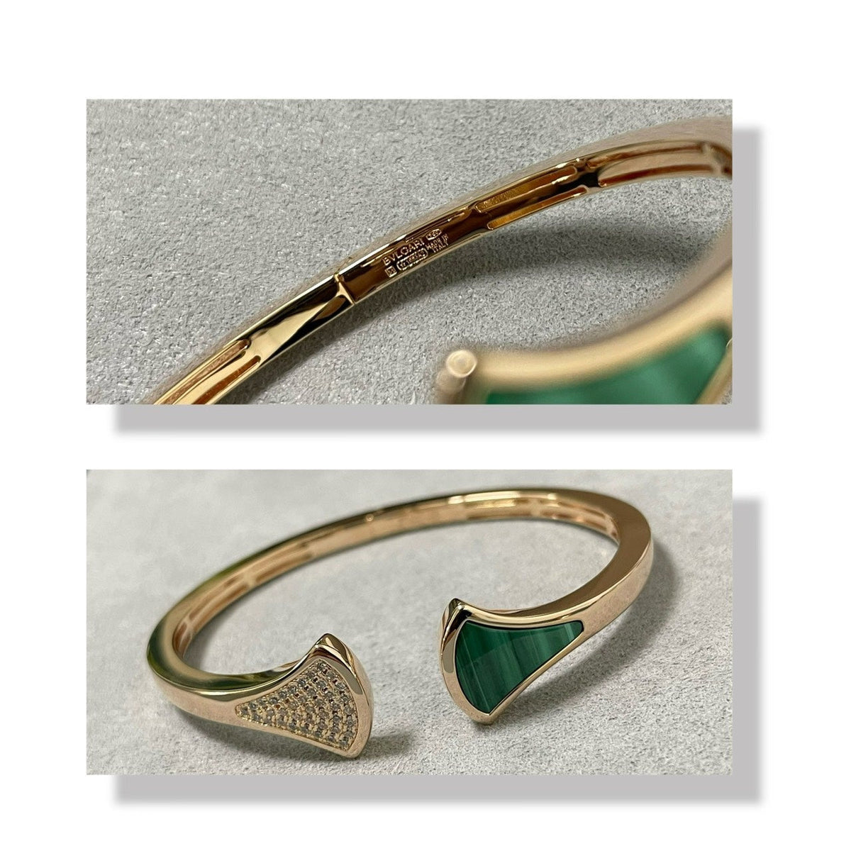 BVLGARI Malachite Fan-Shaped Bracelet detail 5