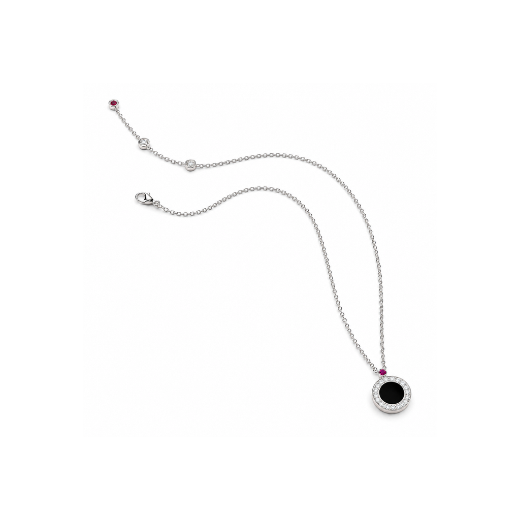 BVLGARI Ruby and Agate Necklace - Charity Edition on pure white background